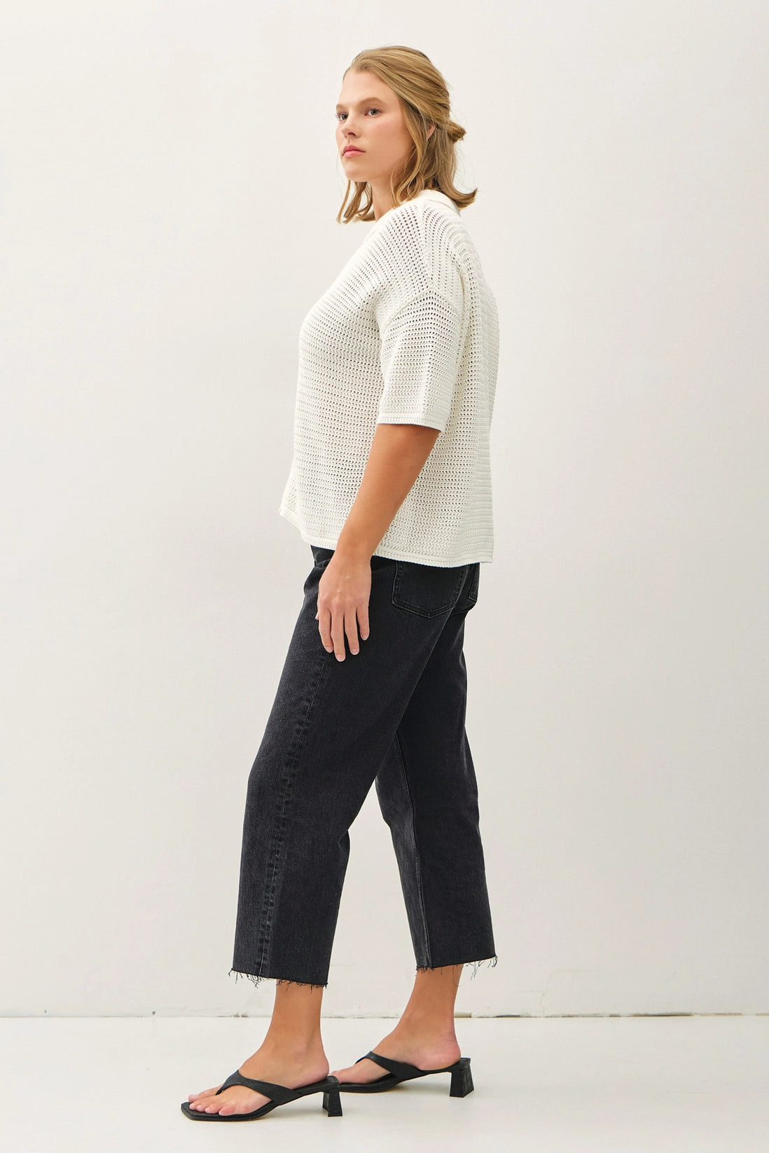 CURVE Crochet SS Top