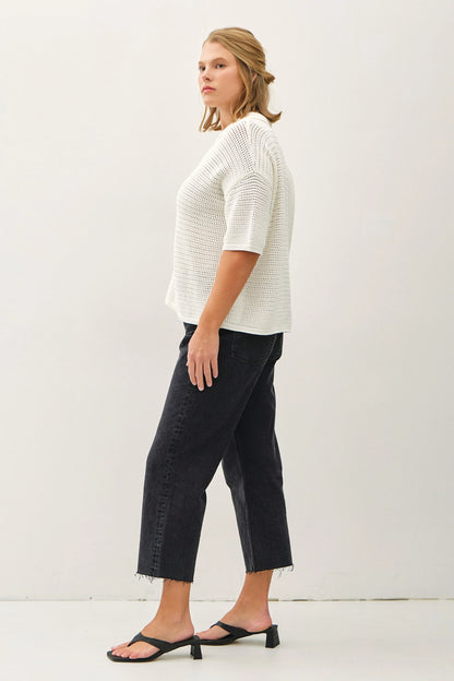 CURVE Crochet SS Top