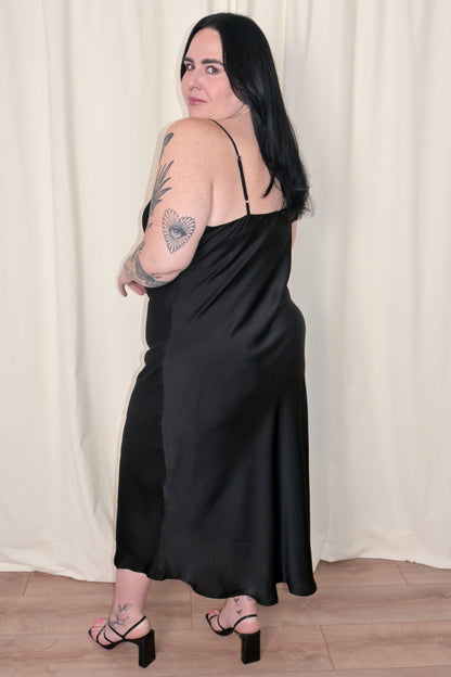 CURVE Satin Slip Dress (2 colors)