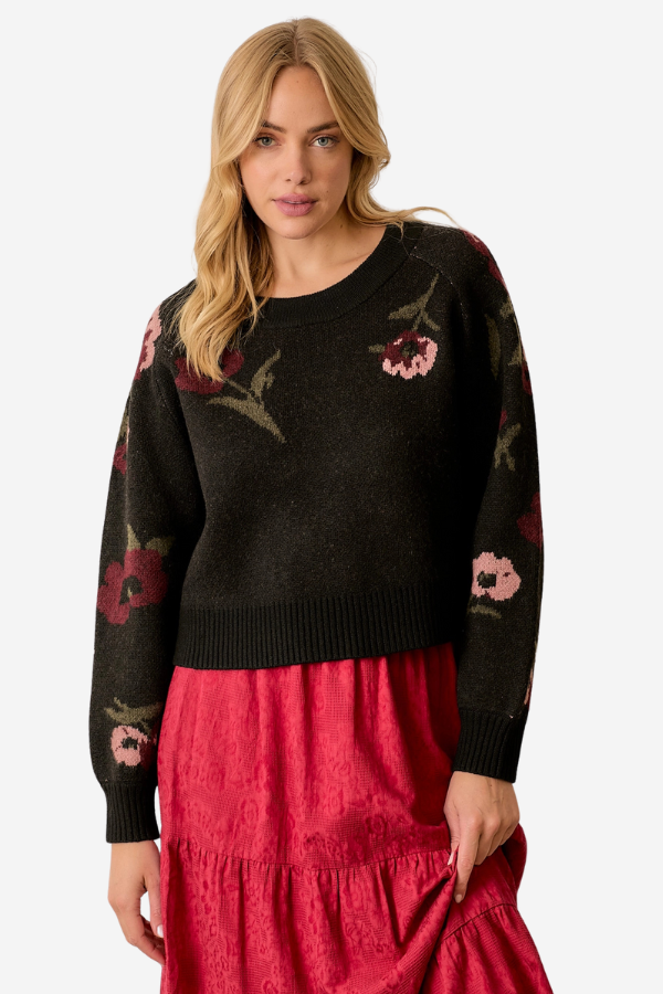 Floral Pullover Sweater