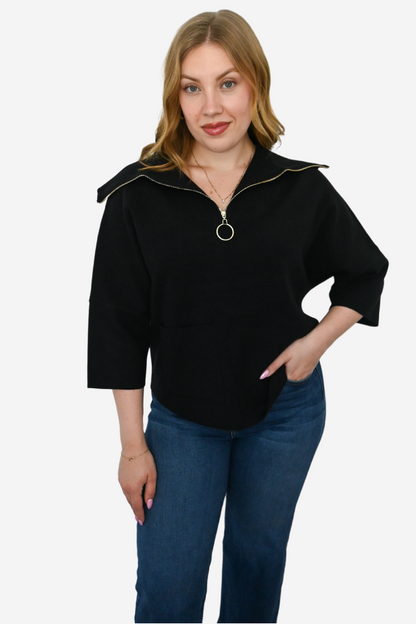 Zip Collar Luxe Sweater (XS-XXL)