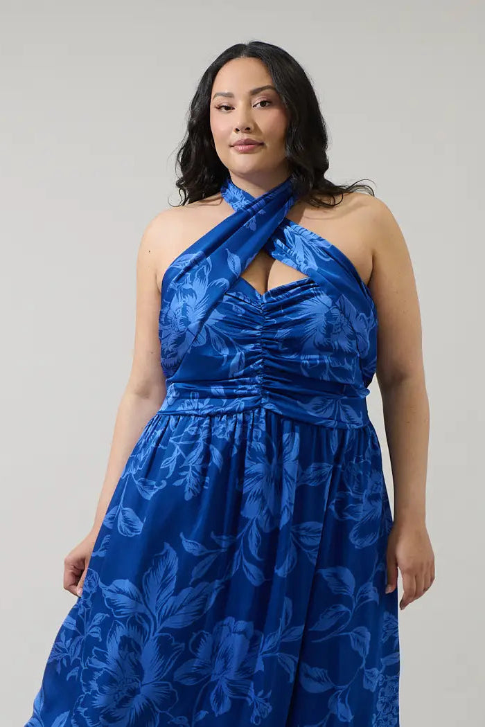 CURVE Floral Halter Midi