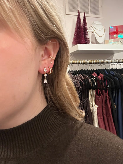 Three Stone Drop Earring