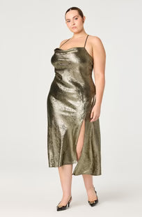 CURVE Gaia Bronze Midi Dress