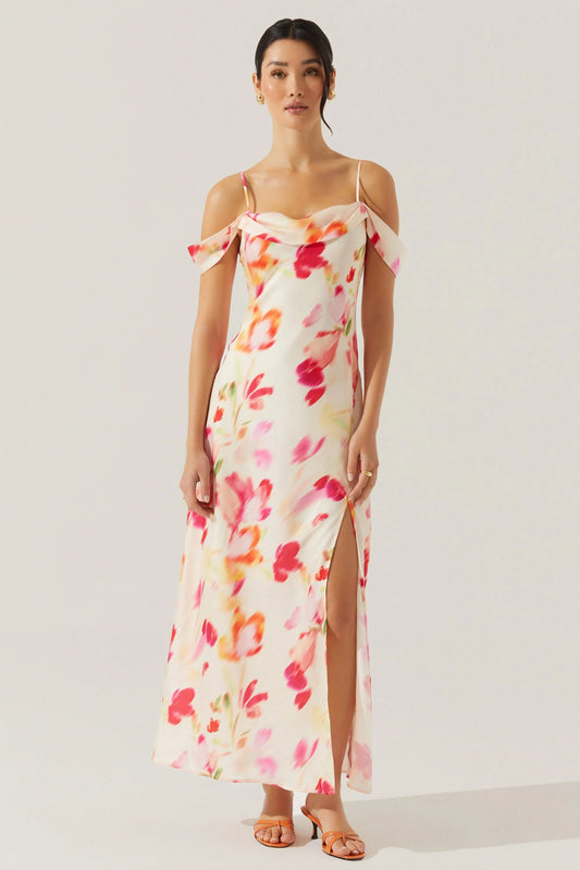 Watercolor Floral Slip Dress