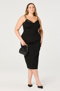 Allura Lace Bodice Midi Dress (XS-3X)