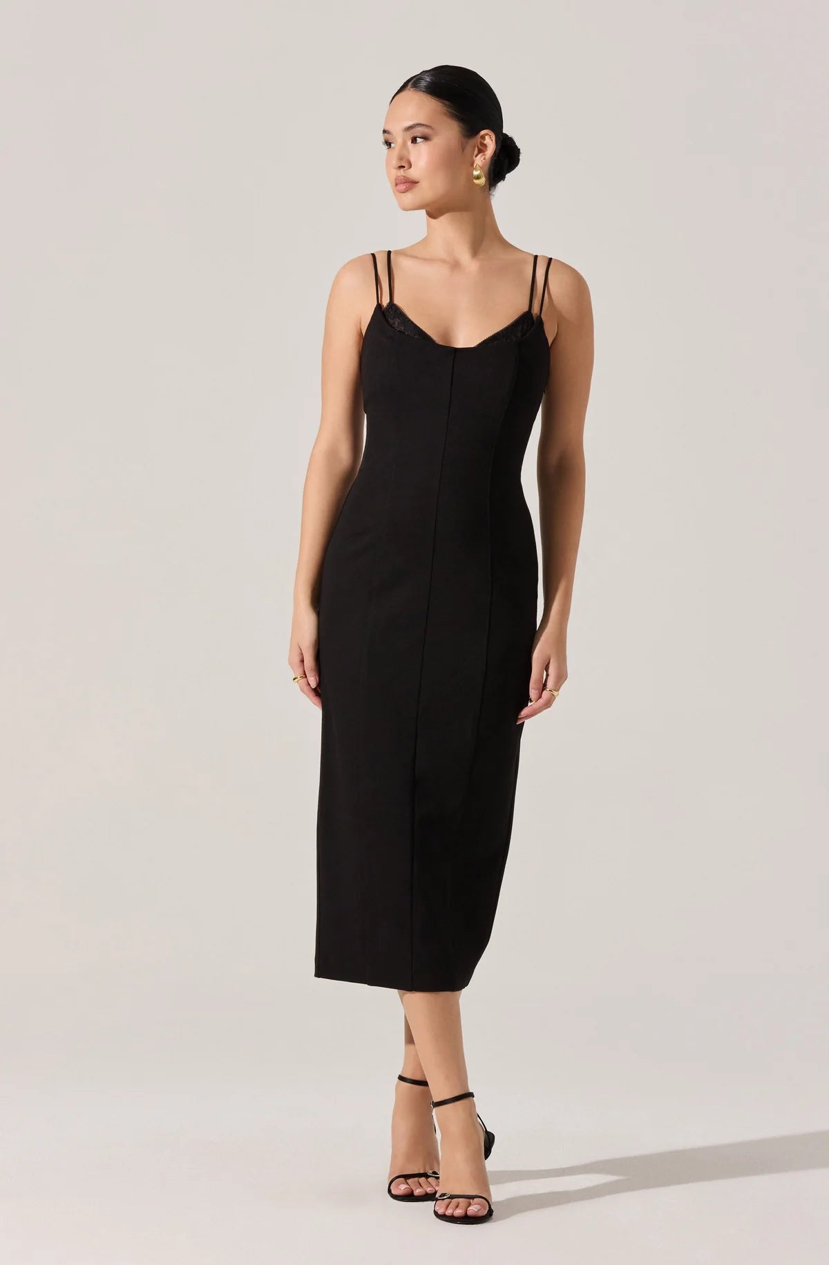 Allura Lace Bodice Midi Dress (XS-3X)