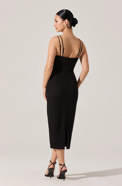 Allura Lace Bodice Midi Dress (XS-3X)