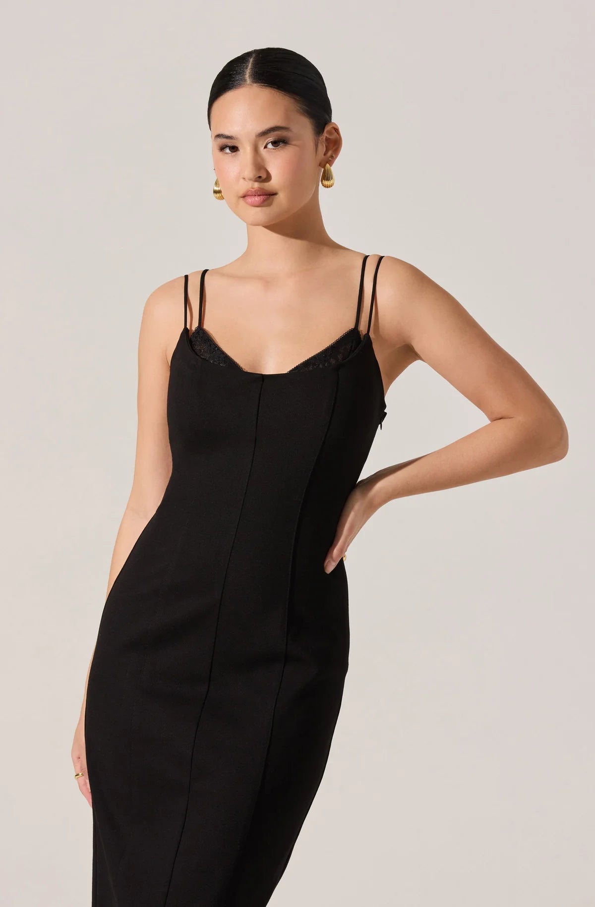 Allura Lace Bodice Midi Dress (XS-3X)