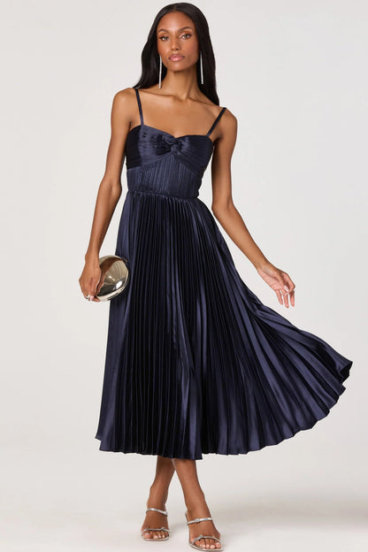 Ascella Pleated Midi Dress