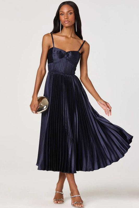 Ascella Pleated Midi Dress