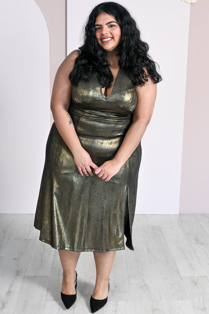 CURVE Bronze Midi Dress