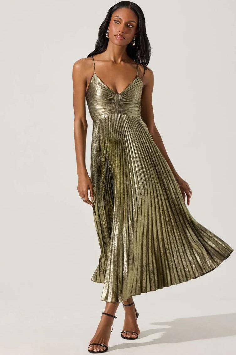 Blythe Bronze Midi Dress