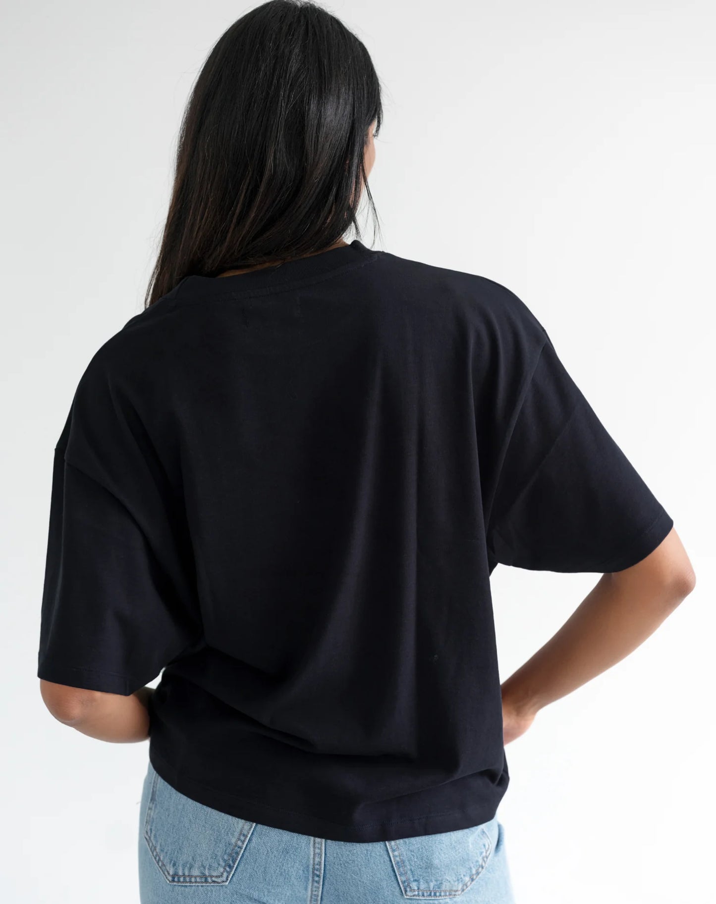 Brunette the label boxy tee navy, Plus size tshirts winnipeg, 
