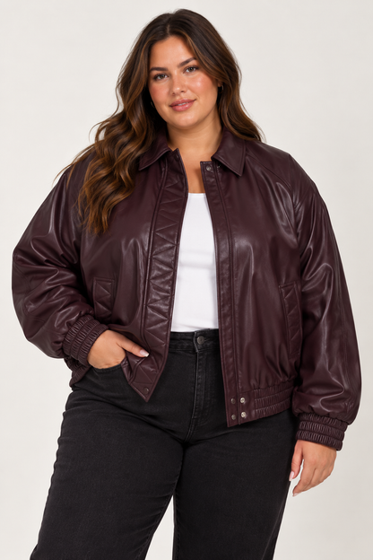 BRUNETTE THE LABEL Oversized Bomber (XS-3X)