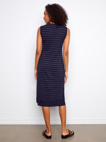 Striped Knit Midi Dress (S-XXL)