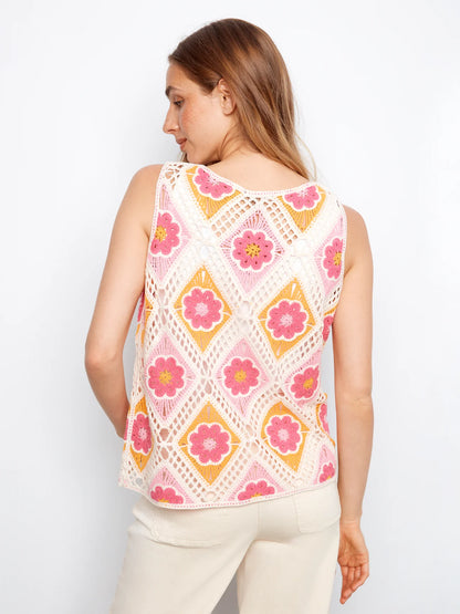 Floral Crochet Tank (S-XXL)