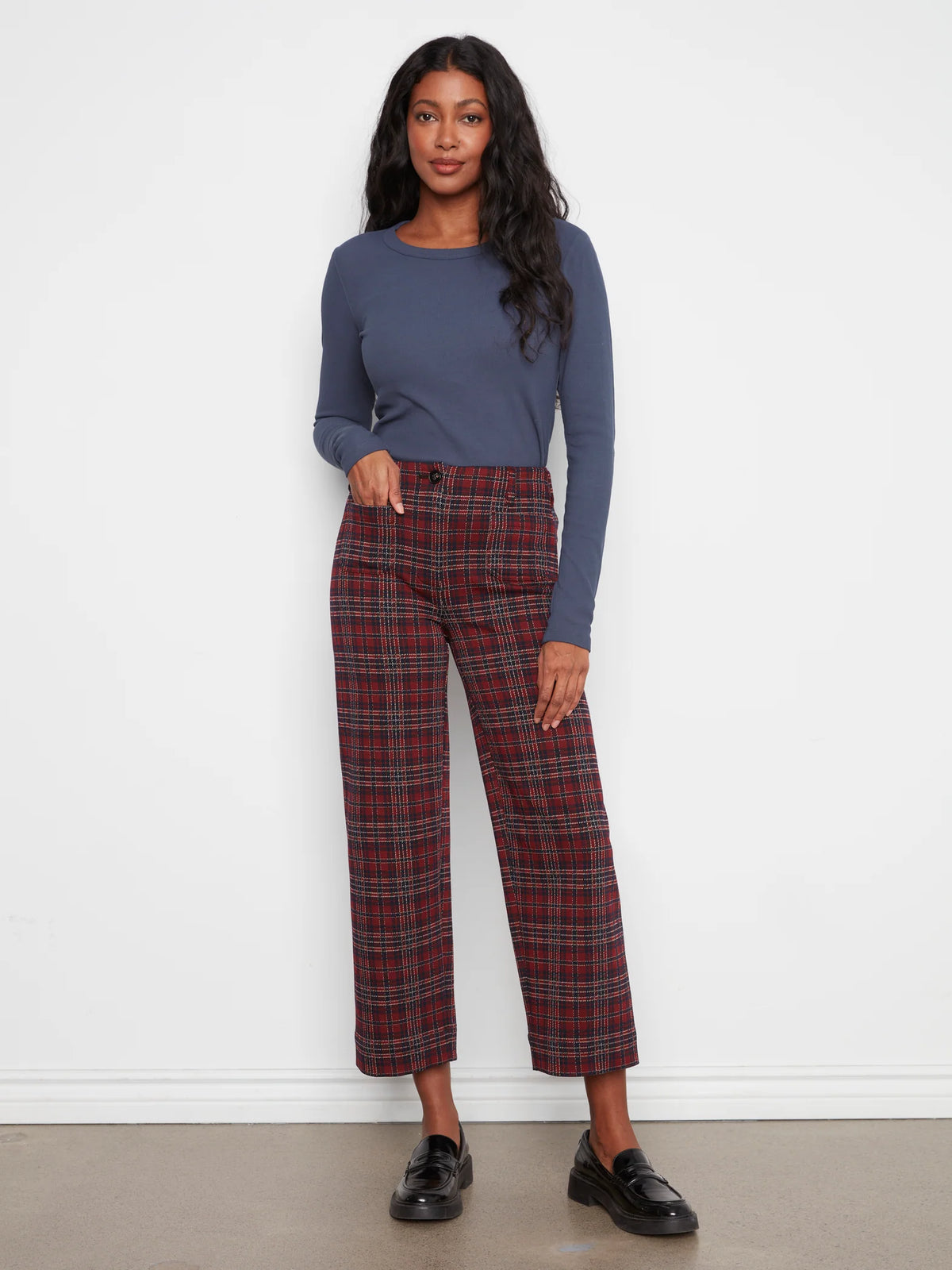 Plaid Wide Leg Pant (4-18)