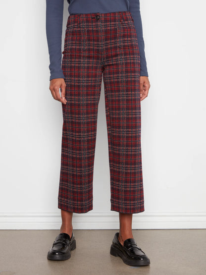 Plaid Wide Leg Pant (4-18)
