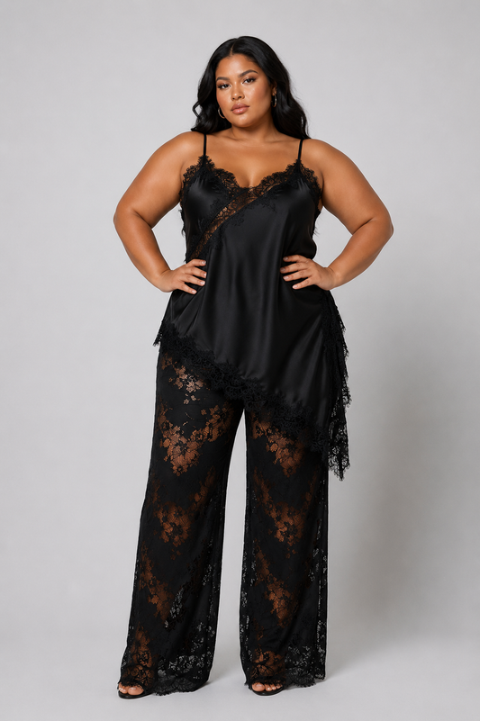 CURVE Satin Lace Trim Set