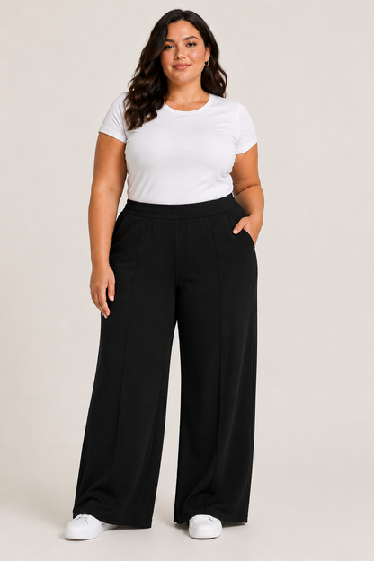 Wide Leg Knit Trouser (S-XXL)