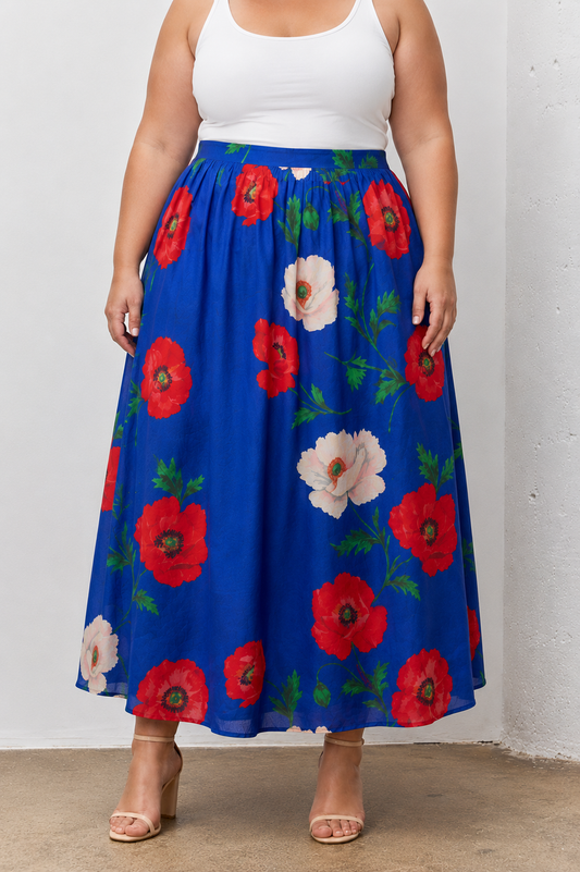CURVE Floral Maxi Skirt