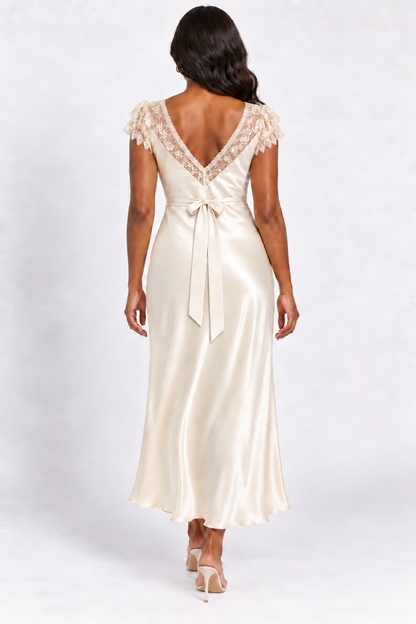 Clarabelle Satin Dress