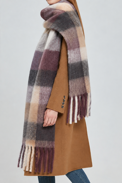 Coffee Plaid Scarf