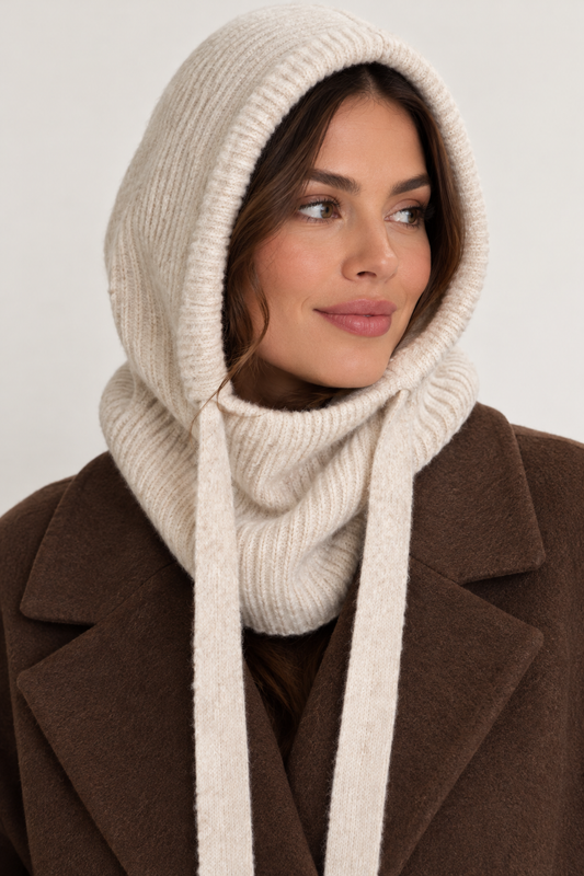 Knit Hooded Scarf