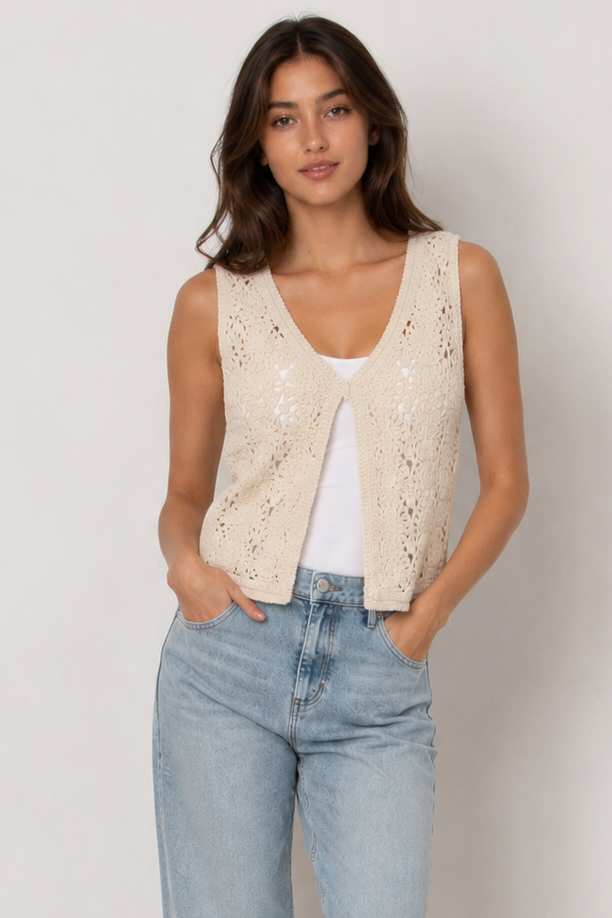 Sloane Crochet Vest