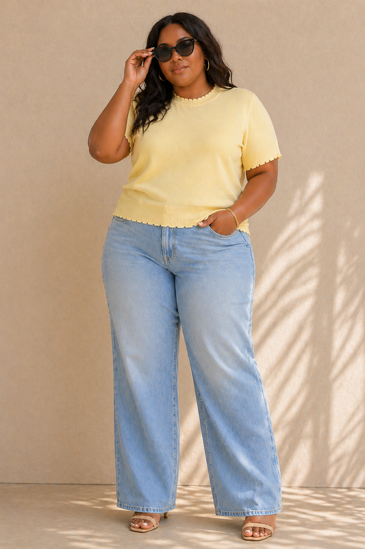 CURVE Lightweight Lemon Knit