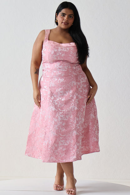 CURVE Jacquard Midi Dress