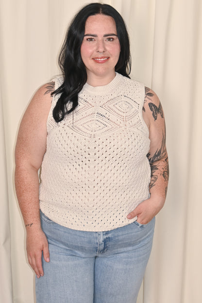 CURVE Pointelle Tank Sweater