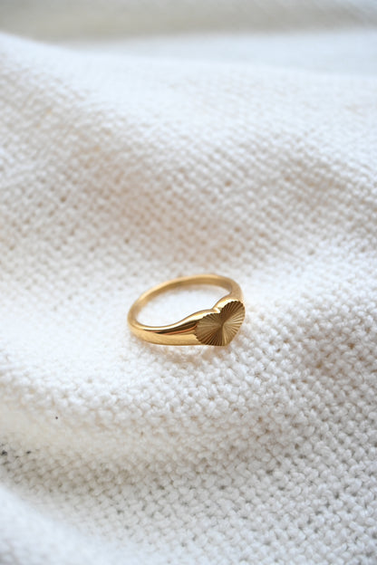 Textured Heart Ring