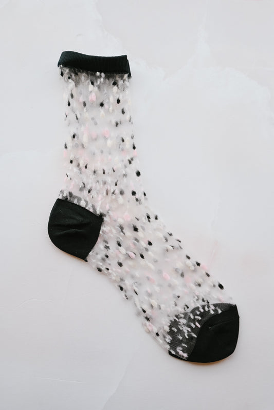 Polka Dot Sheer Socks (2 Colors)