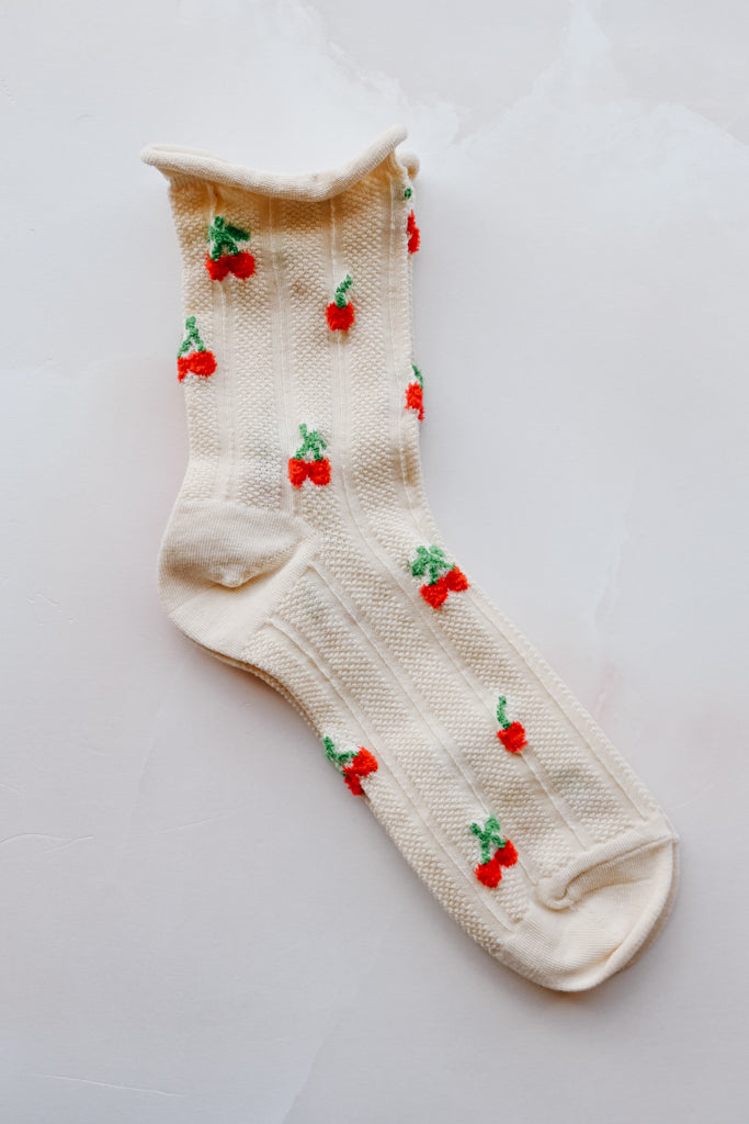 Cherry Crew Socks