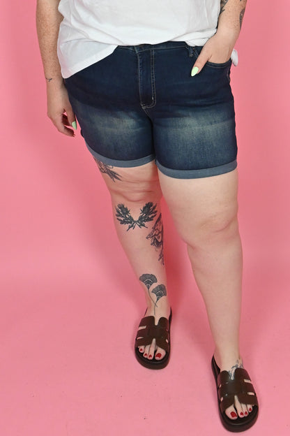 Curve Cuffed High Rise Shorts