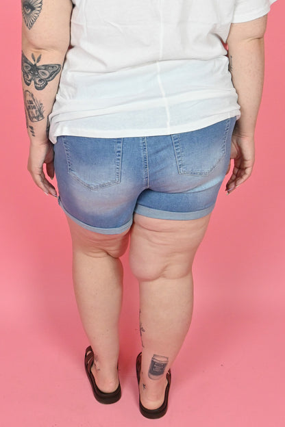 Curve Cuffed High Rise Shorts