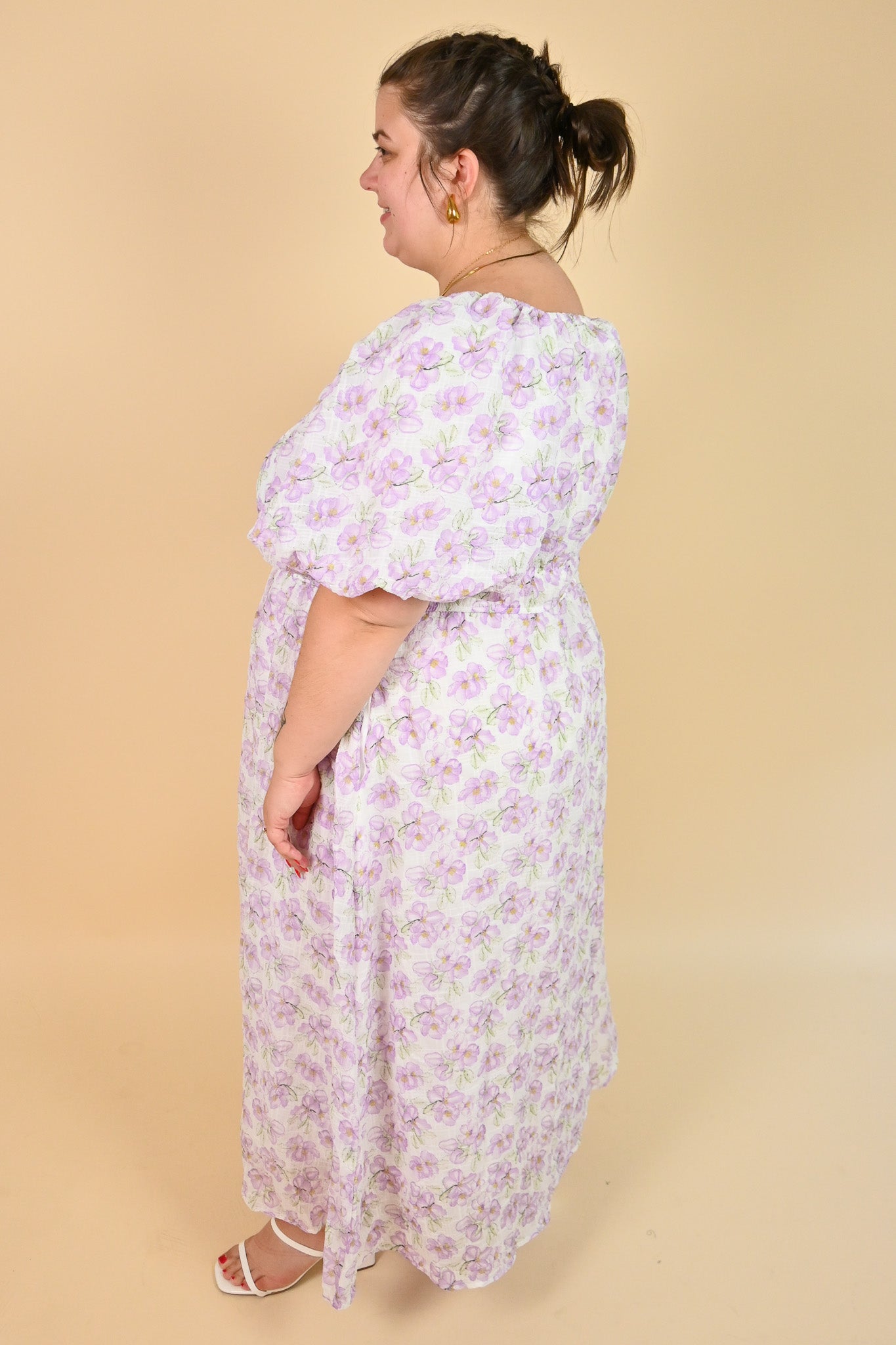 CURVE Lavender Floral Maxi Dress