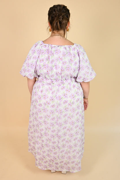 CURVE Lavender Floral Maxi Dress