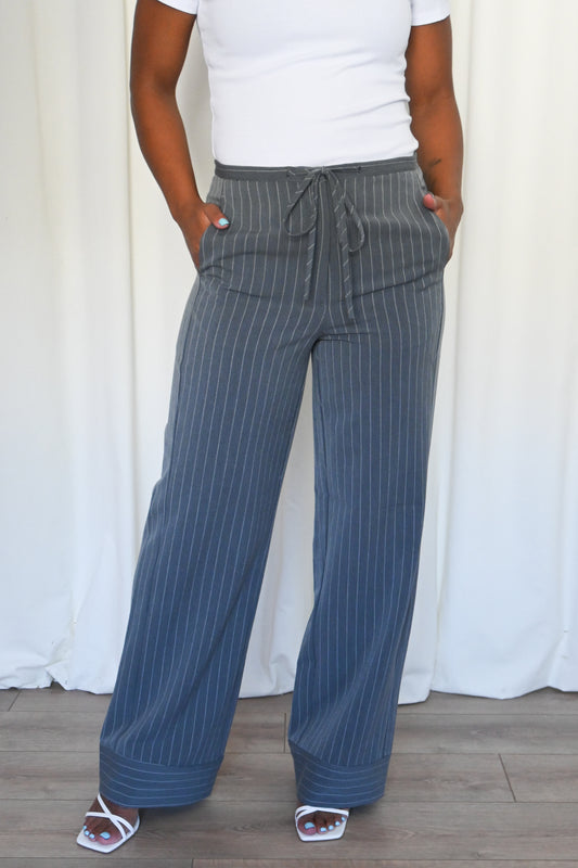 Striped Drawstring Trouser