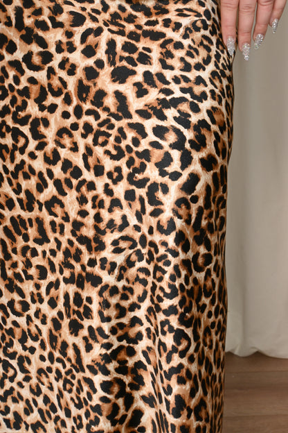 Leopard Slip Skirt (S-3X)