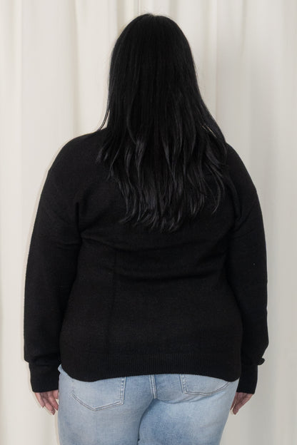Oversized Knit Crew (S-XXXL ; Grey & Black)