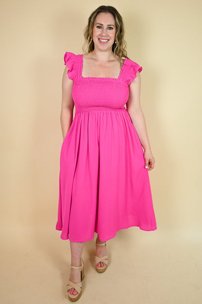 Smocked Midi Sundress (S-3X)