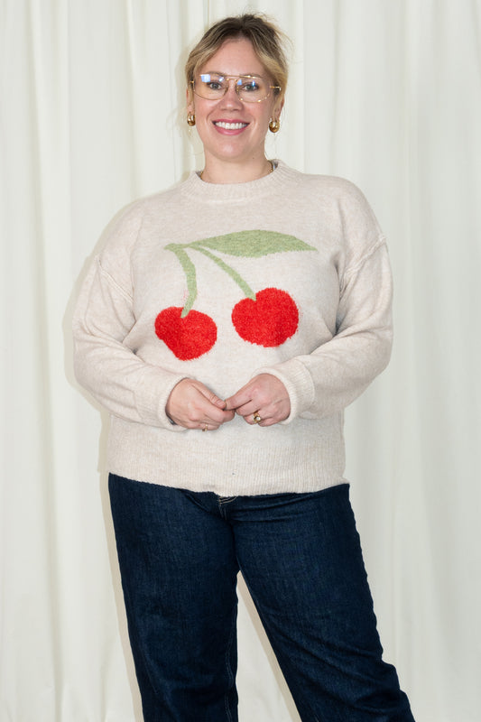 Cherry Pullover Sweater (S-3X)