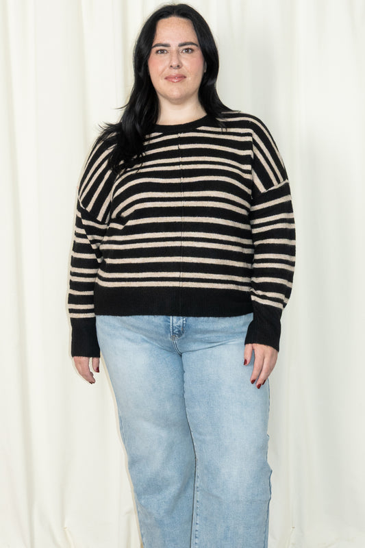CURVE Striped Pullover Sweater