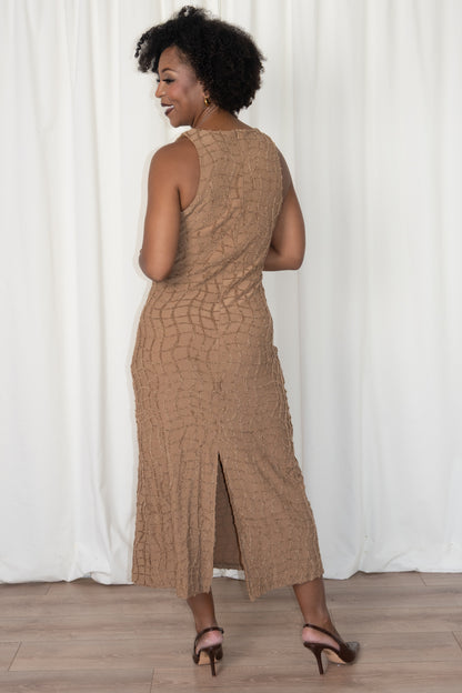 Textured Lurex Midi Dress (S-3X)