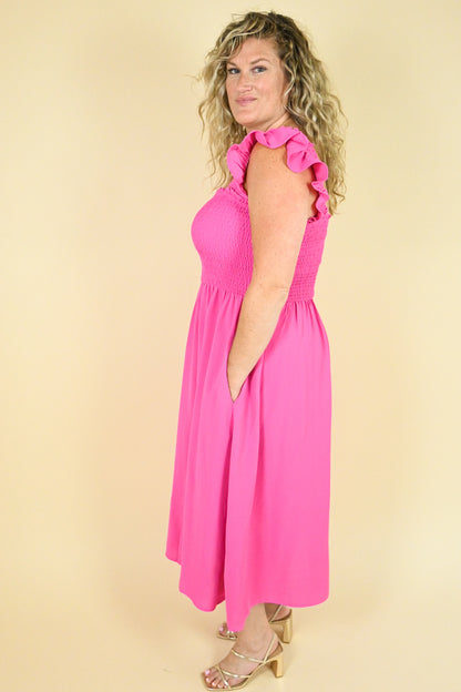 Smocked Midi Sundress (S-3X)