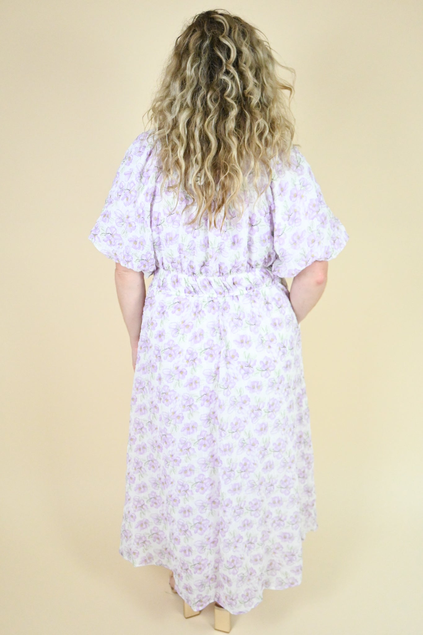 CURVE Lavender Floral Maxi Dress