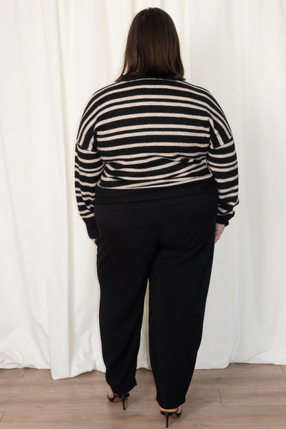 CURVE Striped Pullover Sweater